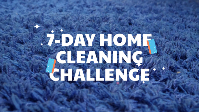 Designvorlage Week Cleaning Challenge With Vacuum Cleaner für YouTube intro