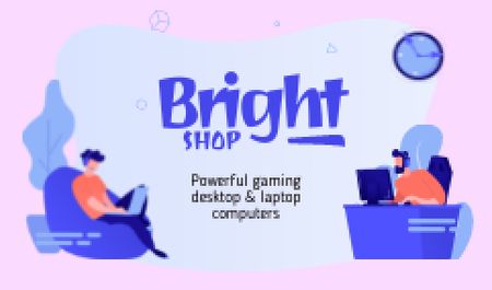 Ontwerpsjabloon van Business card van Gaming Gear Shop Ad