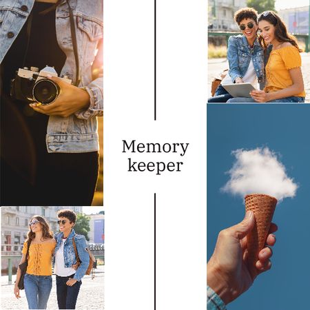 Memories Book with Teenagers Photo Book Design Template