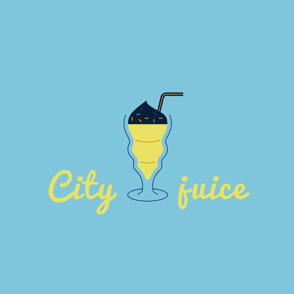 City juice bar logo design Logoデザインテンプレート