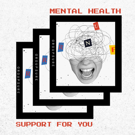 Mental Health Support Servises Instagram Design Template