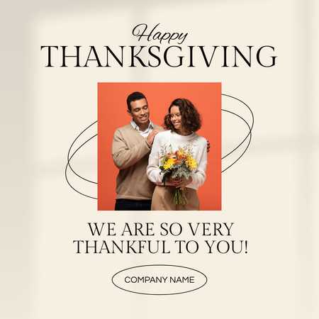 Designvorlage Thanksgiving-Feiertags-Gruß für Instagram
