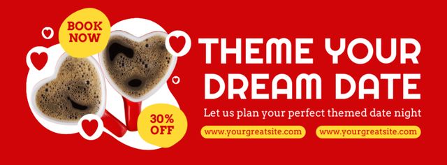 Discount on Organizing Dream Date Facebook cover – шаблон для дизайну