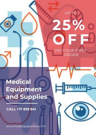 Medical equipment and supplies ad Flayer Design Template