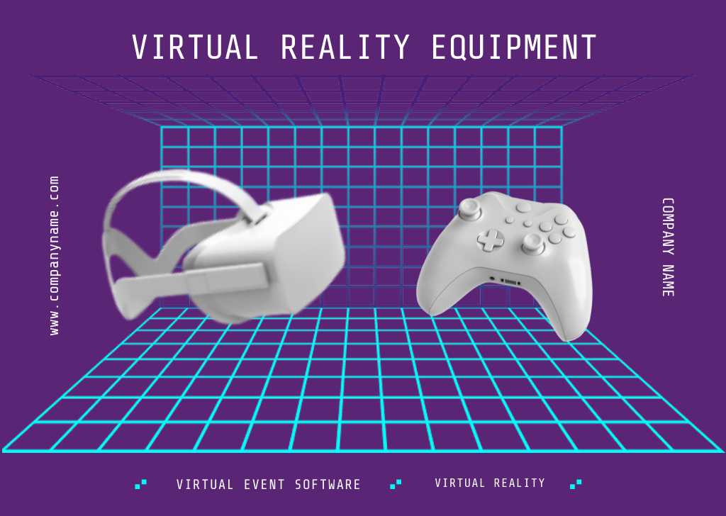 Ontwerpsjabloon van Card van VR Equipment Sale Offer