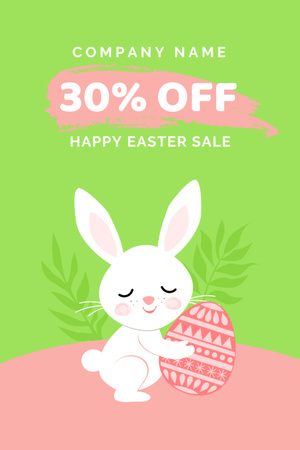 Easter Holiday Sale Announcement Flyer 4x6in Design Template
