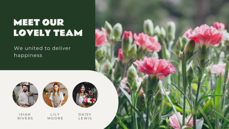 Floral Local Business Introducing Working Team Full HD video Modelo de Design
