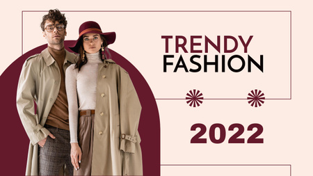 Designvorlage Trendiges Modeverkaufsangebot mit stilvollem Paar für Youtube Thumbnail