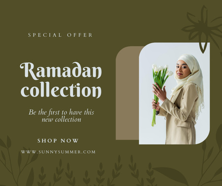 Female Clothing Collection Promo on Ramadan Facebook Design Template
