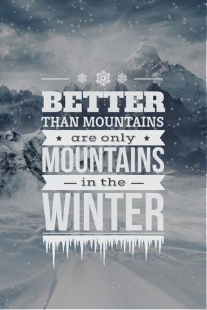 Scenic landscape with snowy Mountains Tumblr Design Template