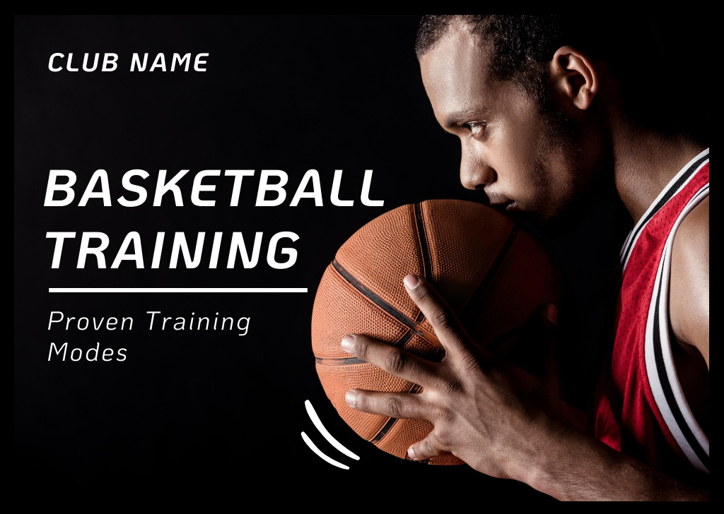 Basketball Club Advertisement Postcard – шаблон для дизайну