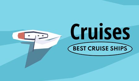 Cruise Ship Services Offer Business card Design Template