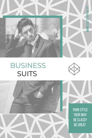Plantilla de diseño de Business suits sale advertisement Pinterest 
