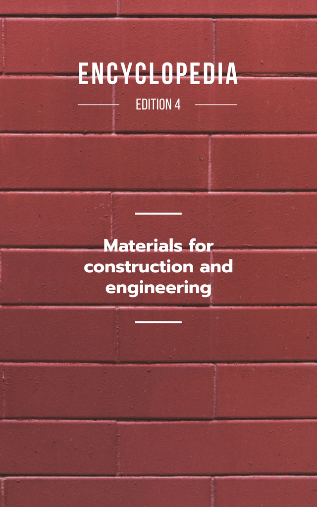 Encyclopedia of Engineering and Construction Book Cover Design Template