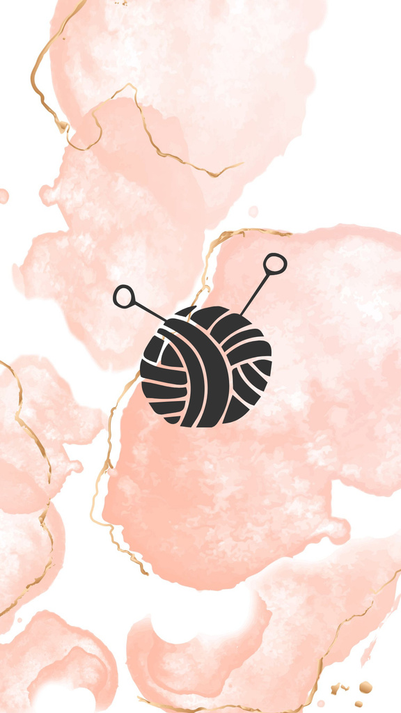 Plantilla de diseño de Tailor and Handmade Equipment Icons on Pink Watercolor Instagram Highlight Cover 