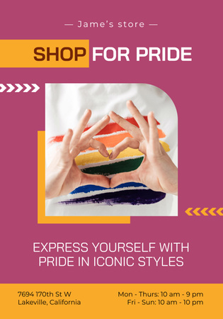 LGBT Shop Ad Poster 28x40in Design Template
