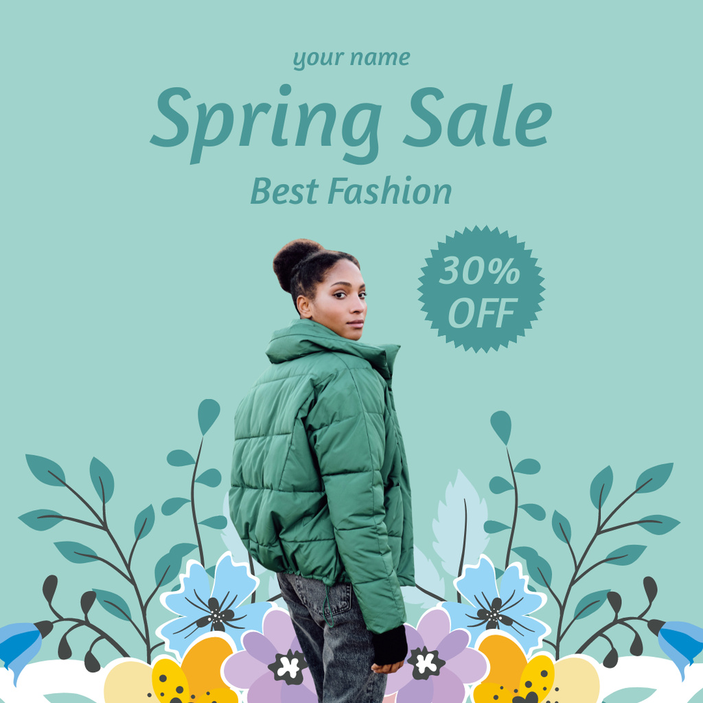 Designvorlage Best Spring Sale Announcement für Instagram AD