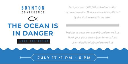 Boynton conference the ocean is in danger Twitter Design Template