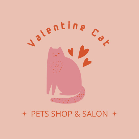 Pet Shop and Grooming Salon Logo 1080x1080pxデザインテンプレート