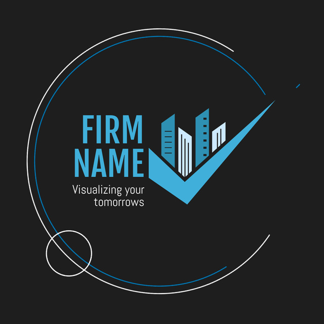 Template di design Best Architectural Firm Emblem And Slogan Animated Logo