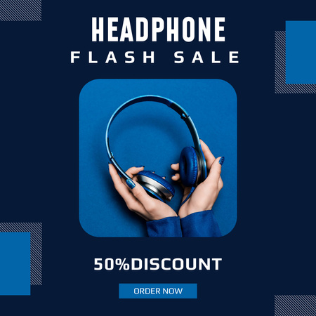 Platilla de diseño New Headphones Sale Ad Instagram