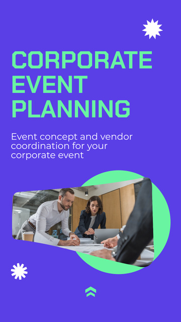 Corporate Event Coordination Service Instagram Story tervezősablon