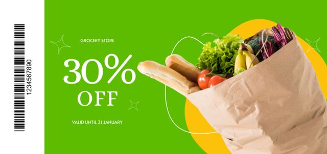 Daily Nutrition Set With Big Discount Coupon Din Large Design Template