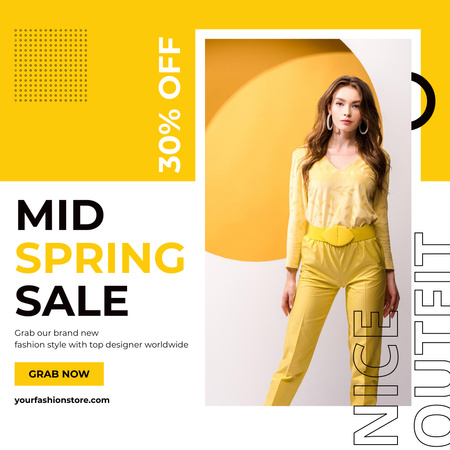 Szablon projektu Female Spring Fashion Clothes Sale Instagram