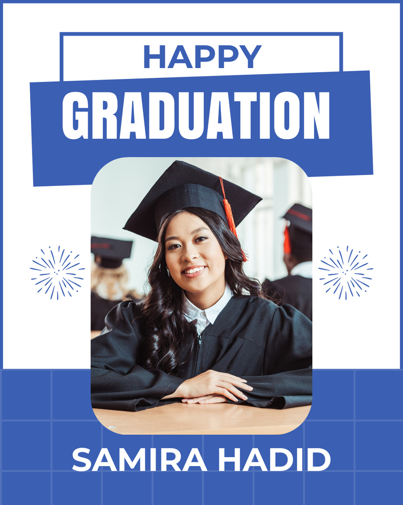 Plantilla de diseño de Happy Graduation for Asian Student Instagram Post Vertical 