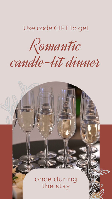 Candle Lit Dinner For Free With Promo Code Instagram Video Storyデザインテンプレート