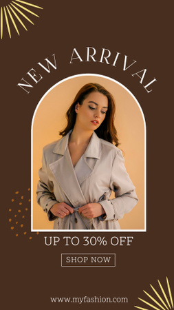 Sale Announcement with Woman in Elegant Suit Instagram Story Design Template