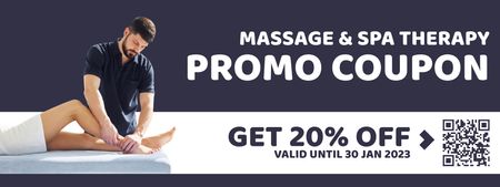 Ontwerpsjabloon van Coupon van Reflexology Foot Massage Advertisement