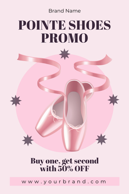 Ontwerpsjabloon van Pinterest van Promo of Pointe Shoes Sale