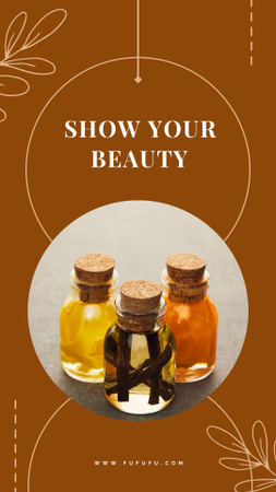 Plantilla de diseño de Venta de aceite cosmético Instagram Story 