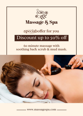 Designvorlage Spa Massage Special Offers für Flayer