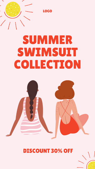 Plantilla de diseño de Swimsuits Sale Offer for Vacation Instagram Story 