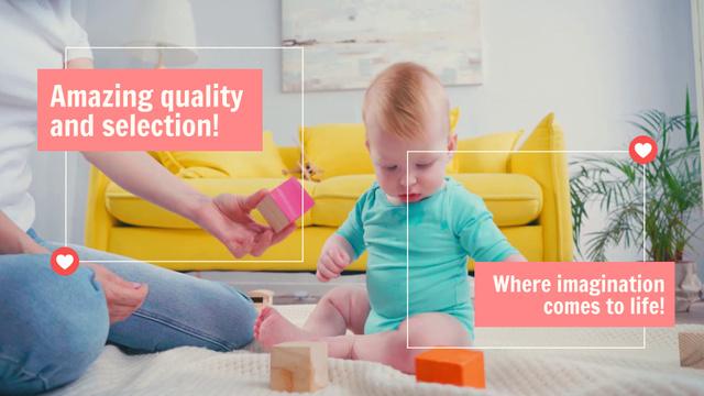 Baby Playing With Children's Blocks Full HD video – шаблон для дизайна