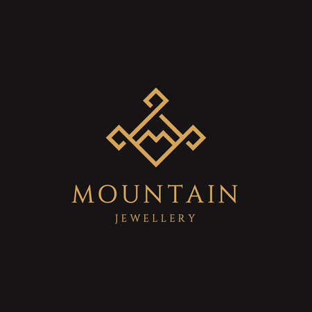Image of Jewellery Emblem Logo Design Template