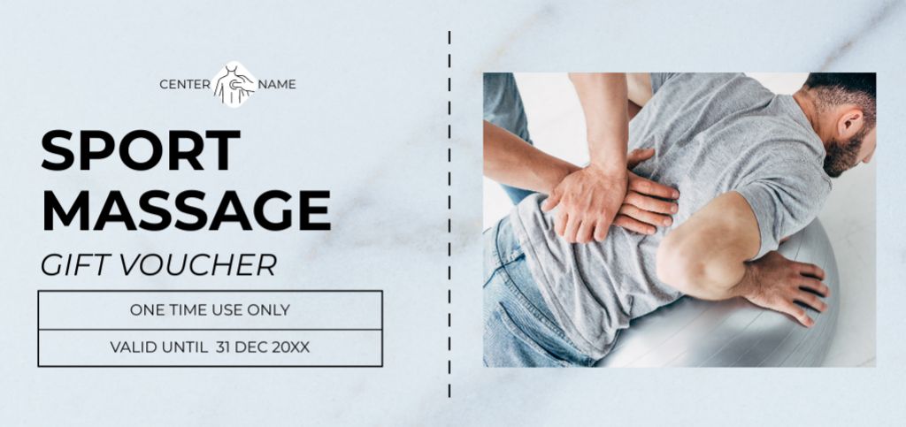 Back Pain Massage Therapy Offer Coupon Din Large Šablona návrhu