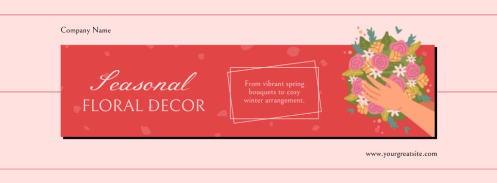 Ontwerpsjabloon van Facebook cover van Fragrant Seasonal Floral Event Decor Offer