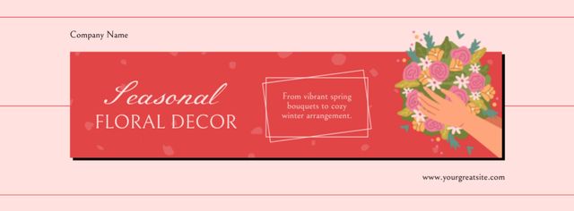 Fragrant Seasonal Floral Event Decor Offer Facebook cover – шаблон для дизайну