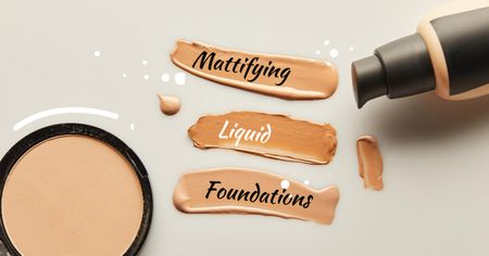Makeup Foundations review Facebook AD Design Template