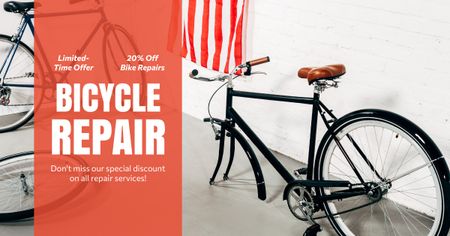 Platilla de diseño Bicycles Maintenance Discount Facebook AD