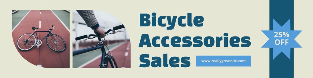 Bicycle Accessories Sale Twitter Design Template