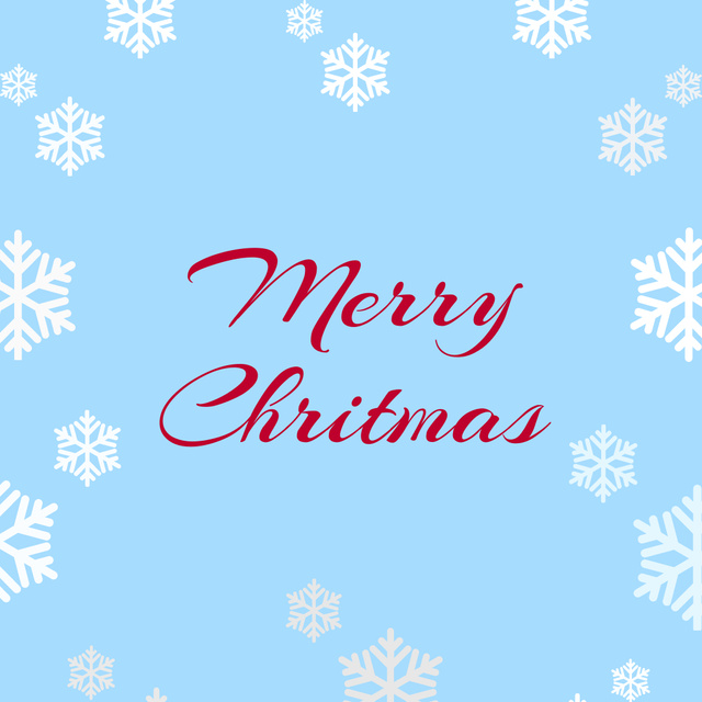 Merry Christmas Holiday Greeting Instagram Design Template