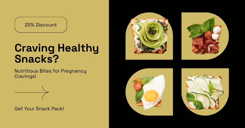 Ontwerpsjabloon van Facebook AD van Healthy Snacks for Pregnant Women