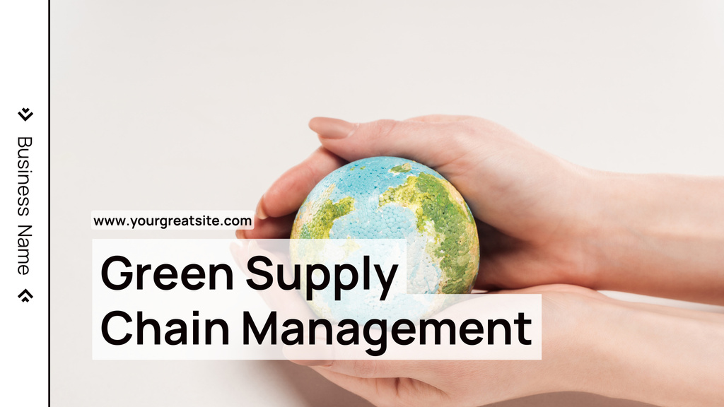Template di design Green Supply Chain Management Presentation Wide