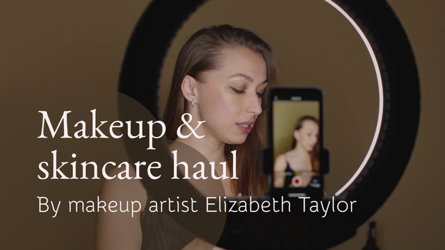 Cosmetic Haul With Professional Promotion YouTube intro Šablona návrhu
