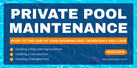 Private Pool Maintenance Service Offer Image – шаблон для дизайну