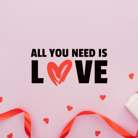 All of You Need is Love Quote Instagram Tasarım Şablonu